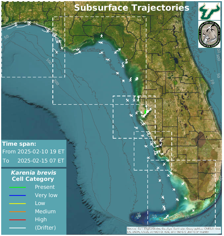 Lower Water Column HAB Trajectories